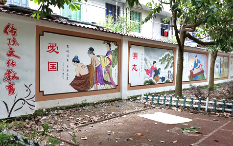 泰順筱村二小校園墻繪：墨客墻繪，為校園添彩，育夢(mèng)啟航